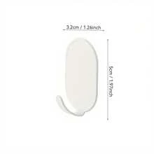 1pc Non Perforated Wall Adhesive Hook, Key Hook, Kitchen Bathroom Hook, Metal Door Rear Hook