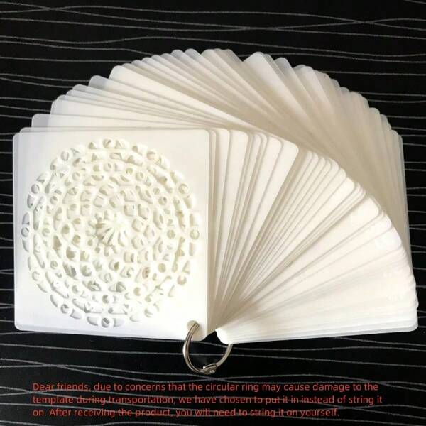 48 Stücke Mandala Blumen Serie Malschablonen, ausgestanzte Malbvorlagen, Wandmalerei Dekorations-Vorlagen, DIY Handmalschablonen, Malrichtlinien, Kritzelbuch Druckvorlagen. Material aus recyceltem Material kann wiederverwendet und gewaschen werden, geeignet für Aquarellmalerei, Steinmalerei, Kritzelbuch, Graffiti Zeichnen Für den Schulbeginn