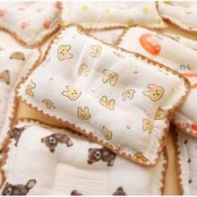 1 Stück Cartoon Baby Kissen mit Bär, Hase, Herz Muster, weich & atmungsaktiv Anti-Verformung formendes Kissen, Ganzjährig, Baby Geschenk