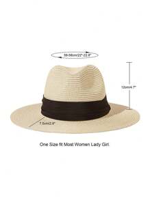 Summer Foldable Panama Hat, European And American Style Sun-Shading Jazz Hat, Outdoor UV Protection Beach Straw Hat, Versatile & Unique