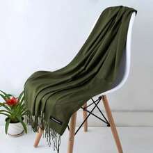 1pc Women 27.6"X74.8" Tassel Imitation Cashmere Long Thin Scarf, Minimalist Elegant Air Conditioning Shawl, Soft Breathable Warm Scarf, Suitable For Daily Outings, Dates, Sunshade, Warmth, All Seasons - Multicolor - View 13