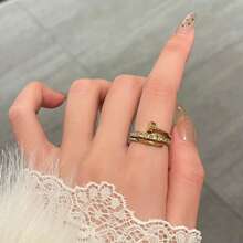 1 pieza Anillo de diseño de uñas chapado en oro de acero inoxidable, joyería personalizada creativa, anillo unisex de moda minimalista casual y versátil retro para hombres y mujeres, apto para la calle, uso diario, fiestas, vacaciones, regalo de graduación, joyería