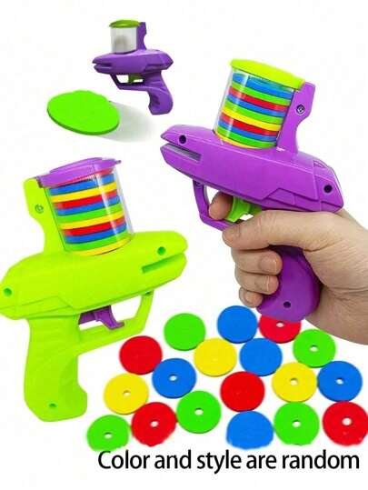 1pc 3+ Kids Educational Soft Disc Carrot Blaster, Soft Bullet For Parent-Child Skirmish, Outdoor Playtime Stress Relief Toy, Includes 14 Soft Bullets, Colors May Vary, Packaging May Vary