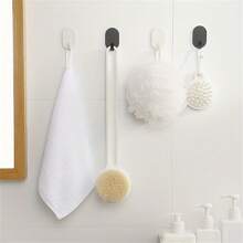 1pc Non Perforated Wall Adhesive Hook, Key Hook, Kitchen Bathroom Hook, Metal Door Rear Hook