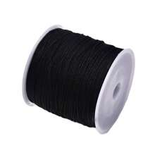 Corda de nylon de 50 m/rolo, tamanho 72, 0,8 mm, fio de nylon para tecelagem artesanal, para fabricação de joias, miçangas, acessórios para cordão de borla
