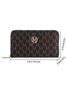 1pc Women's Retro Zipper Long Wallet & Phone Bag With Floral Design, Multi-Functional Fashion Large Capacity Handbag For Women Wallet Purse Wallet Wristlet Wallet Mini Wallet