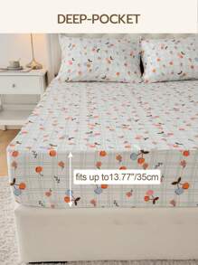 Set de 2/3 cearșafuri cu elastic în culoarea cireșei (1 cearșaf cu elastic și 1/2 fețe de pernă fără pilotă)