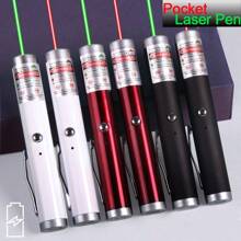 1pc Green Or Red Mini Pocket Laser Pointer, High Power Handheld Compact USB Chargeable Flashlight Laser Beam, Suitable For Outdoor Camping Fishing Presentation Travel Cat Toys