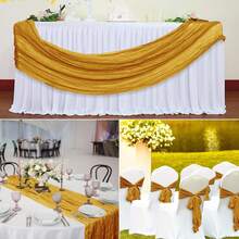 8pcs Violet Cheese Patterned Bohemian Gauze Tablecloths 35*71 Inches, Romantic Cheesecloth Tablecloths For Weddings, Engagements, Bridal Showers, Gifts, Birthday Parties, Gatherings, Cake Tables - Multicolor - View 11