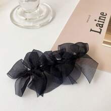 1pc Women's Large Bow Netted Hair Clip, Suitable For Everyday Use Claw Clips Hair Claws Hair Barrettes
