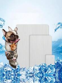 Placa de enfriamiento de aluminio para mascotas de verano,Alfombrilla de enfriamiento para aliviar el calor de pequeños hámsters, Elaborada con material de aluminio para un enfriamiento eficaz, Estera de descanso de verano para conejos, Productos de enfriamiento para perros
