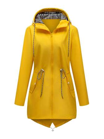 1 pezzo Giacca antivento casual da donna per sport all'aperto, antiacqua, sottile tinta unita, giubbino primaverile