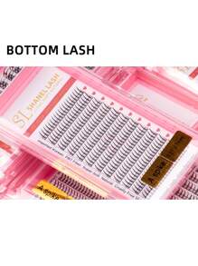 12 Rows 228PCS Premium A Shaped Spike Manga Clusters DIY Tail False Eyelashes 0.07 J D Curl 8-15mm Bottom Lash 6 7mm Natural Look Wispy Anime Cosplay Asian Style Individual False Eyelashes Extensions For Daily,Party,Makeup Tool