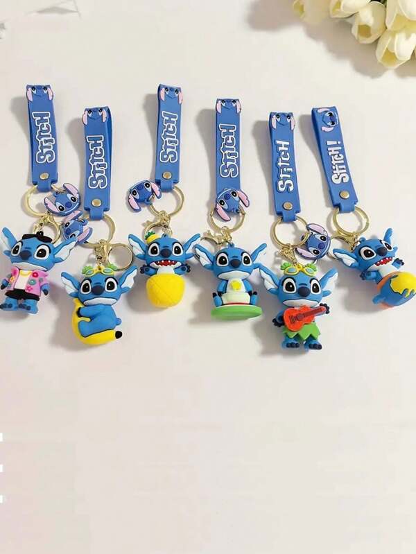 1pc Stitch Keychain Car Key Chain Bag Charm Suitable For Students Travel Parties Also Ideal As Mother's Day Valentine's Day Birthday Gifts Anime