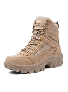 Men's Outdoor Hiking Shoes, Professional Training Shoes, Breathable Fabric Athletic Sneakers, Anti-Slip Outdoor Shoes, Boots, High-Top Boots, Outdoor Hiking Boots