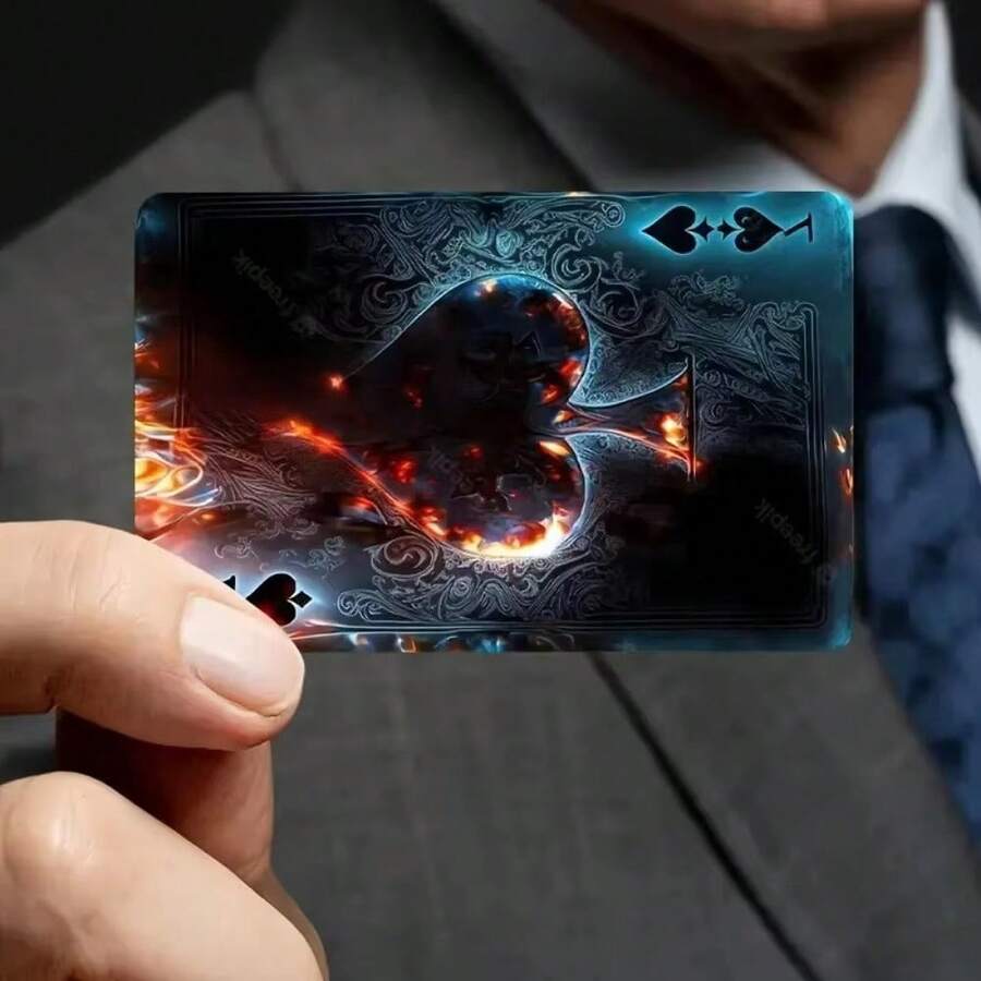 Cool Anime Spades A Gambling God No Fade Small Large Chip Sticker Film Skin Cover For Debit Credit Card Decorative Stickers - Multicolor - View 1