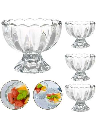 1/5 STUKS Dessert Glazen Beker IJs Pudding Dessert Transparante Mokken Perfecte Keukenaccessoires Voor IJs Fruitsap Salade, Schoolbenodigdheden