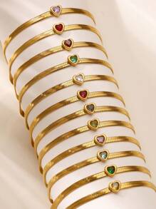 Pulsera y tobillera delicada de acero inoxidable con gradiente de color de ágata artificial, chapada en oro de 18K, impermeable, joyas doradas para fiestas, vacaciones en la playa, regalos para la mejor amiga/hija