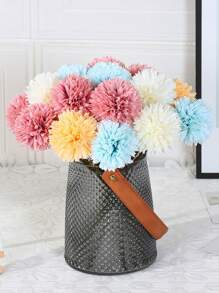 10pcs Simulation Small Dandelion Decorative Bouquet, Ping Pong Daisy Decorative Flower Arrangement, Colorful And Dynamic Simulation Dandelion Flower Ball, Rustic Home Decoration, Garden Flower Decorations, Photography Props, Suitable For Home Living Room Bedroom Kitchen, Weddings, Hotels, Restaurants, Company Reception, Campus, Dormitory