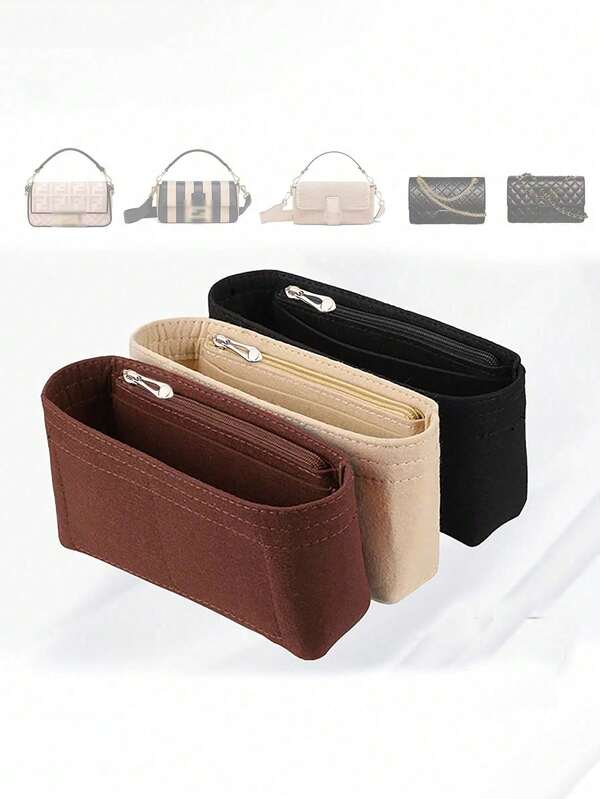 Forro de fieltro para bolsos Mini, organizadores de maquillaje, forro perfecto para bolsos de marca de mujeres y bolsas de cosméticos