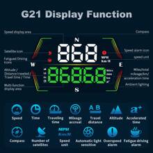 GPS digitales Autoarmaturenbrett-Kopf-Up-Display, Fahrrekorder, intelligenter Fahrcomputer, zeichnet Gesamtkilometerzahl, Geschwindigkeit, Zeit, Kompass, Umgebungslicht, automatische Lichterfassung, Überschreitungswarnung, Müdigkeitsfahrwarnung auf, verstellbarer Ständer, KFZ-Elektronikzubehör