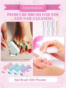 Set da 4/6/8/16 spazzole per unghie con impugnatura, spazzole per mani e unghie, kit per la pulizia e lo scrubbing di unghie e piedi, per uomo e donna