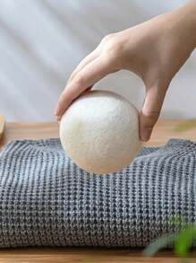 1/2pcs Solid Laundry Ball, Premium Natural Wool Dryer Balls - Replace Dryer Sheets & Fabric Softener - Laundry Balls For Dryer Dryer Sheets Clothes Anti-Static Laundry Wool Drying Balls, Reusable Softener, Wool Drying Balls, Washing Machine Accessories