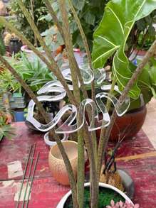 Anti-Lodging Support, Bamboo Mat Anti-Lodging Support Fixer For Potted Plants, Green Plant Fixed Clip For Hydroponics, Flower Stem Gathering Rack For Gardening