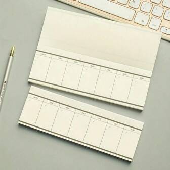 50 feuilles de bloc-notes minimaliste de planning et agenda hebdomadaire, mini bloc-notes portable pour étudiant, fournitures scolaires, retour à l'école