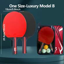 1 Set Ping Pong Paddle Set For Beginners And Advanced Players -2 Premium Quality Rackets And 3 Balls - Ideal For Professional Tournament Play (Blue Spong And Orange Sponge Is Shipped Randomly)