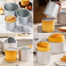 Cake Mold,Chiffon Cake Baking Mold, High Cake Mold, Loose Bottom Cake Mold, Aluminum Alloy Round Cake Mold, Suitable For Family And Party Use