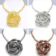 1pc Fashionable Flexible Snake Design Twisted Necklace, Versatile Style, Suitable For Women's Outfits And Holiday Attire