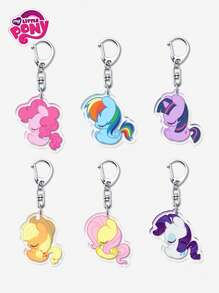 MY LITTLE PONY 1/6 Stück Anhänger Cartoon Anhänger Acryl Schlüsselanhänger Geschenk Ins Anhänger Schmuck, hochwertig, Anhänger Schlüsselanhänger, süßer Acryl, Acryl Schlüsselanhänger, Tasche Anhänger kleines Geschenk, Cartoon kleines Geschenk, Auto Schlüsselanhänger Dekorationen, kleines Geschenk, viele verschiedene Muster erhältlich