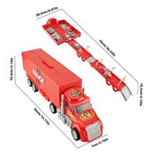 Large Container Car Deformation Folding Rail Car Children's Storage Car Toy Ejection Car Boy Birthday Gift June 1 Children's Day Thanksgiving Halloween Christmas Gift Set,Back To School