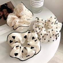 3pcs/1pc Solid Color Casual Street Style Polyester Scrunchies With Zipper Elastic Hair Ties, Multipurpose For Keys, Cash, Earphones, Lipstick, Brushes, Skincare, Phone, Coins, Small Items, For Home, Gift, Holiday & Festival Usescrunchy Hair Ties