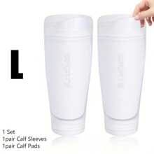 1 Set - 1pair Pocket Sock Calf Sleeves And Pads For Men & Women, Breathable & Elasticity, Knee Sleeve For Football, Soccer Players, Thick EVA Pads, For Height Above 95cm/37in, Black, White, Blue, Green, Orange, S/M/L,