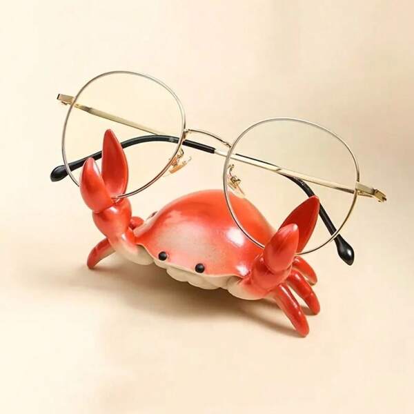 1pc Multifunctional Crab Shaped Desk Accessory, Waterproof Creative Gift, Phone & Eyeglasses Holder, Mobile Phone Stand, Desktop Organizer Rack