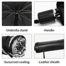 Umbrella Style Car Front Windshield Sun Shade Sun Visor Anti-Uv Folding Sunshade Heat Insulation Board 140*80cm