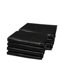 Thick Large Black Disposable Garbage Bags, Industrial Flat-Mouth Plastic Waste Bags For Hotels, Property Management, Sanitation