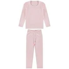 Kit 3 Conjunto Blusa e Calça Térmica Segunda Pele Infantil Unissex Tamanho 1 ao 16 - Rosa Bebê - Visão 5