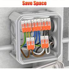 90 Stücke elektrische Schnellverbinder, Hebeldrahtnut Verbinderset, DIY Drahtverbinder (28-12 AWG), 2/3/5 Port Einsteckklemmleisten, Steck-Klemmleisten, Mini Schnell-Drahtverbinder, Kabelklemmen