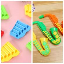 2 peças/Conjunto Brinquedos de Instrumentos Musicais Plásticos Realistas Variados, Feitos de Materiais Plásticos para Brincadeiras Normais, Adereços de Performance de Festa, Presente de Festa, Presente para Volta às Aulas e Temporada de Formatura