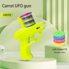 1pc 3+ Kids Educational Soft Disc Carrot Blaster, Soft Bullet For Parent-Child Skirmish, Outdoor Playtime Stress Relief Toy, Includes 14 Soft Bullets, Colors May Vary, Packaging May Vary - Multicolor - View 13