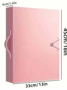 Diamond Painting 30-Page A3 Storage Book With Handle, Portable Storage Album, Including 30-Page Protective Art Supplies, Double-Sided Art Display Folder, Durable PP Material, Bright Pink And Blue Diamond Painting Storage Box Diamond Painting Accessories Storage