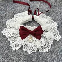 Cute Cat Bow Collar Breakaway Floral Aesthetic Cats Bowtie Collar Bow Tie With Bell For Indoor Cats Kitten And Small Dogs Puppies For Small Pets Cat Accessories