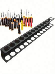 1 pieza Soporte de pared de metal de alta resistencia para cuchillos - Organizador ahorrador de espacio para alicates y destornilladores