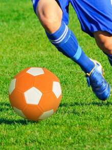 1 pieza Balón de fútbol mágico naranja de tamaño oficial 4.5, para entrenamiento de adultos y jóvenes al aire libre, estable y adecuado para cancha, parque y juego en la playa
