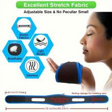 1 Packung Kinnriemen gegen Schnarchen, verstellbare Gesichts- und Nackenunterstützung für ruhige Nächte, Anti-Schnarch-Hilfe bei Schlafapnoe für Männer und Frauen