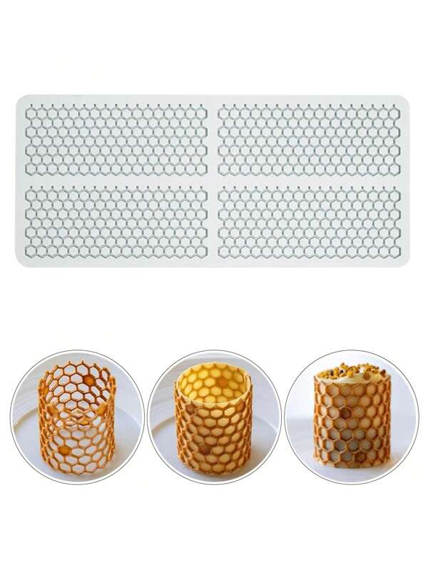 1 Peça Molde de Silicone com Pad de Renda em Favo de Mel para Decoração de Bolo, Chocolate em Favo de Mel e Pastelaria Francesa