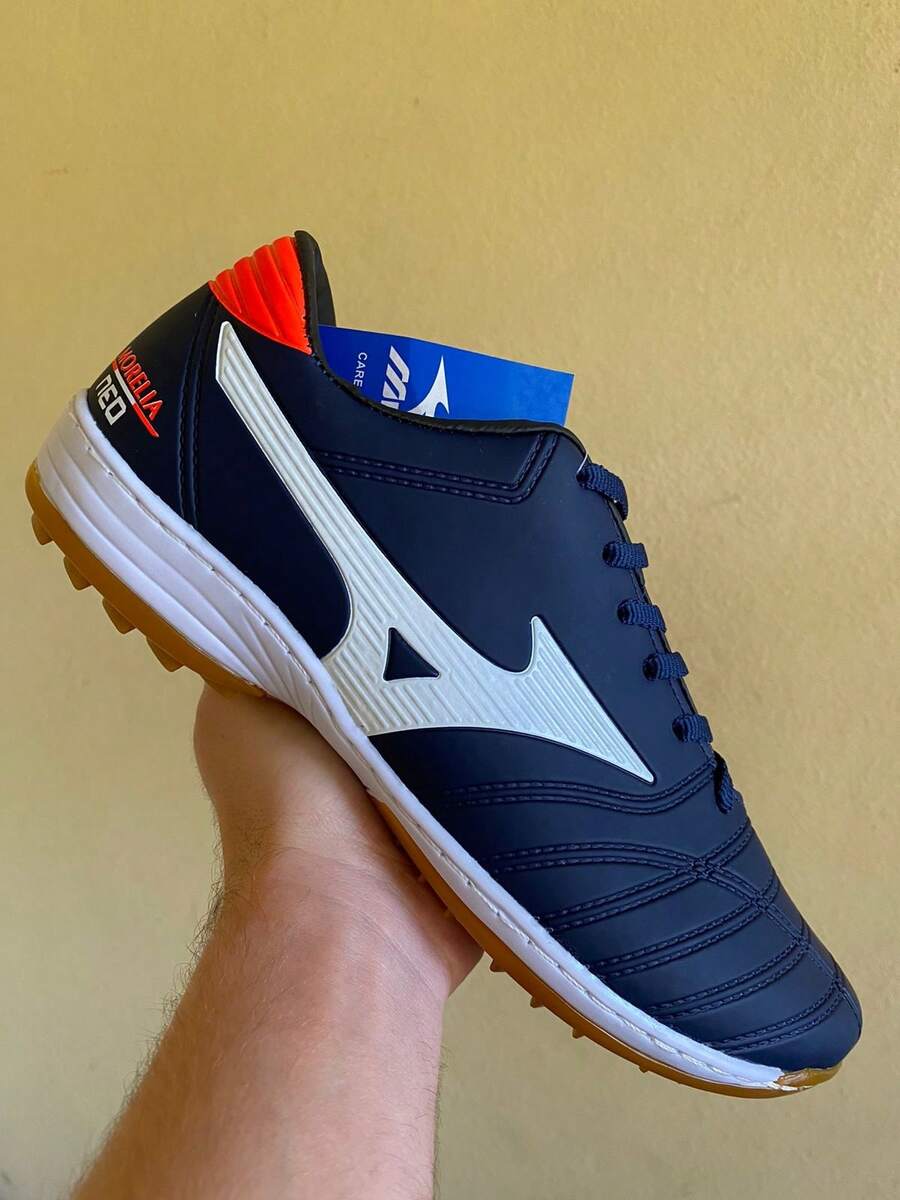 Neo Synthetic Field Adult Children's Soccer Cleat Stitched And Resistant Immediate Shipping - Navy Orange - View 1